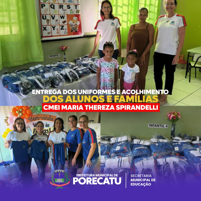 Entrega dos uniformes e acolhimento dos alunos e famílias do Cmei Maria Thereza Spirandelli