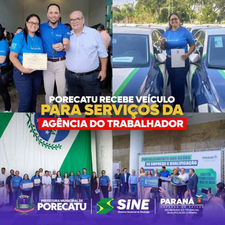 Porecatu recebe veículo para serviços da Agência do Trabalhador
