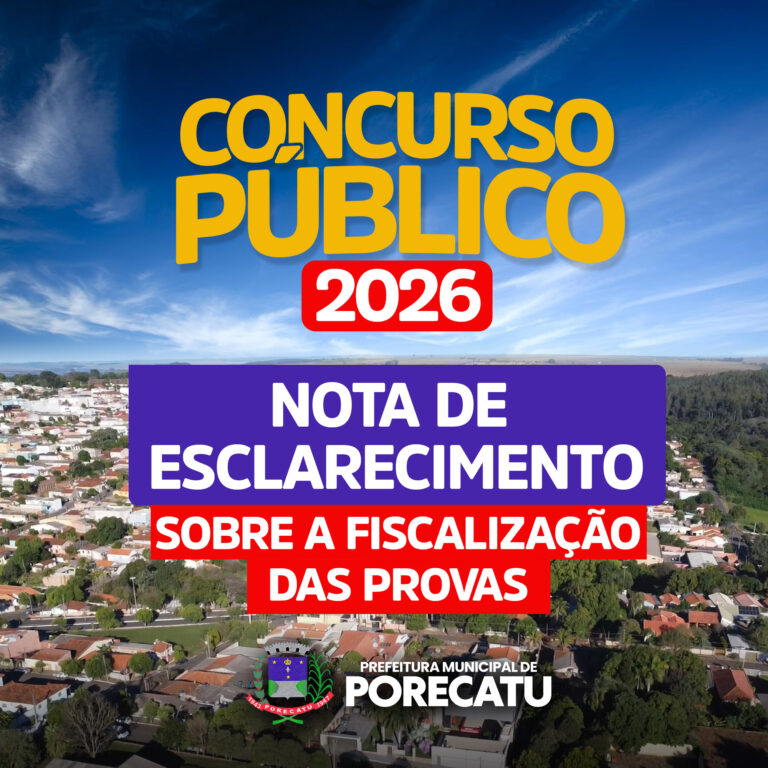 Nota de Esclarecimento sobre a Fiscalização das Provas