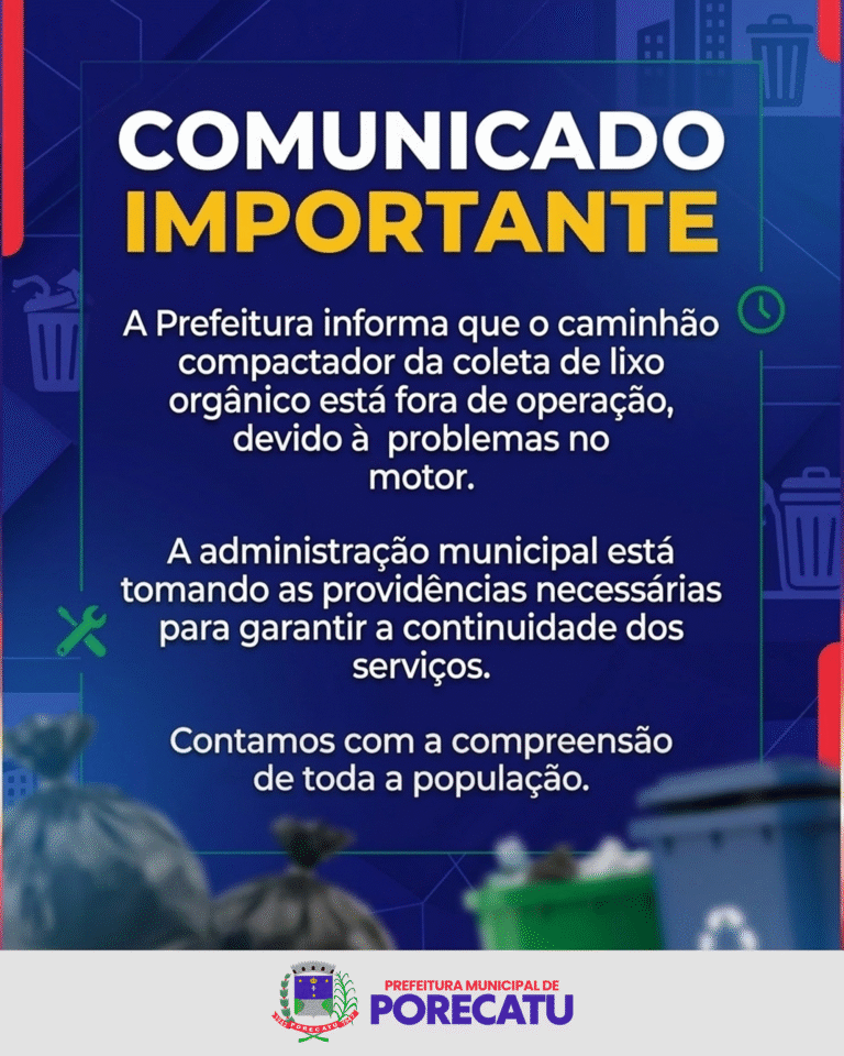 📢 Aviso Importante sobre a Coleta de Lixo