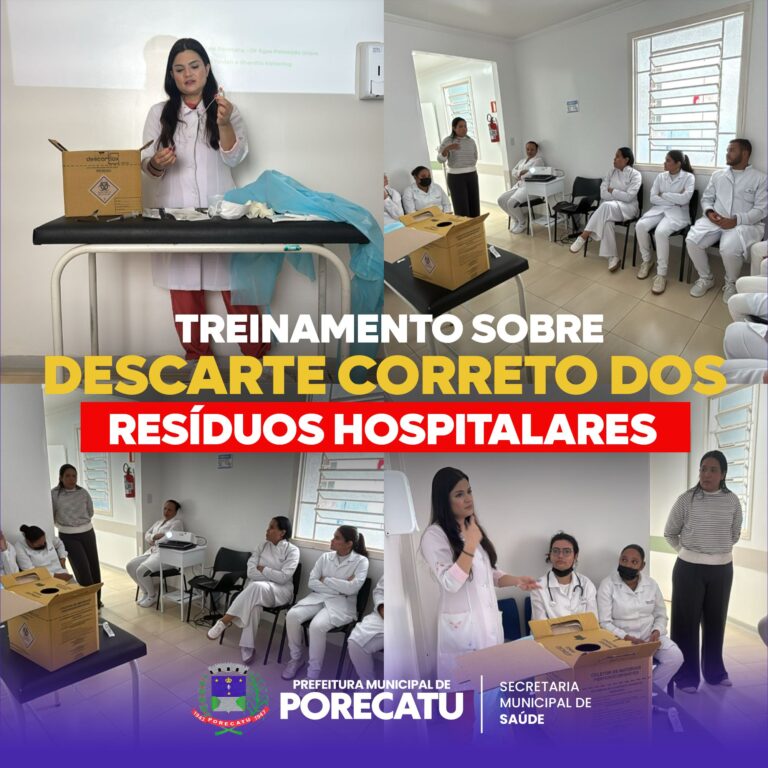 Treinamento sobre descarte correto dos resíduos hospitalares