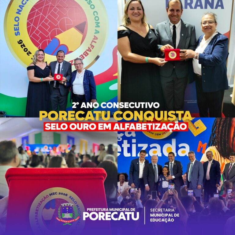 Porecatu Conquista Selo Ouro em Alfabetização: 2º Ano Consecutivo