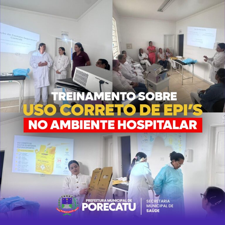 Treinamento sobre uso correto de EPI’s no ambiente hospitalar