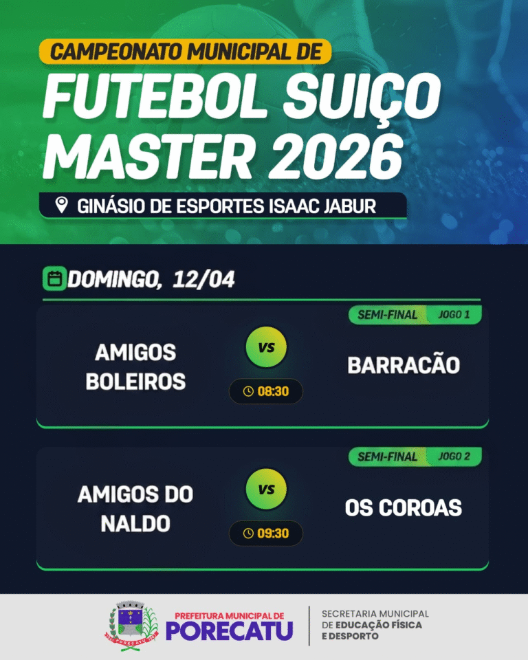 Semifinal – Campeonato Municipal de Futebol Suíço Master 2026