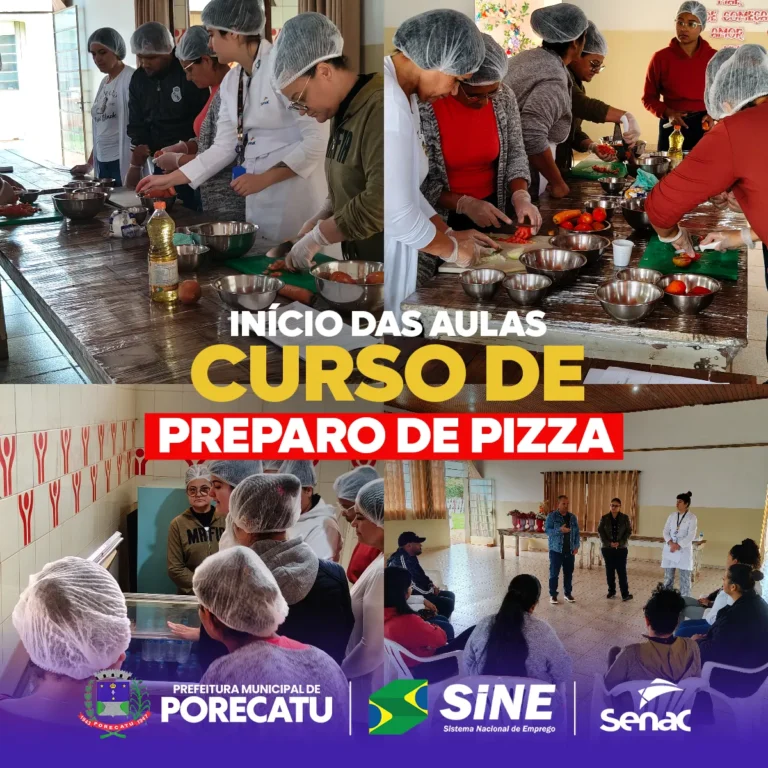 Início do Curso de Preparo de Pizza