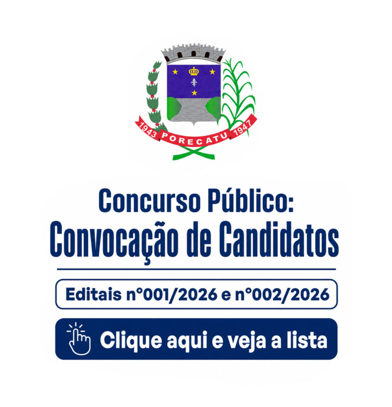 Convocação de Candidatos aprovados no Concurso Público – Editais n°001/2026 e n°002/2026