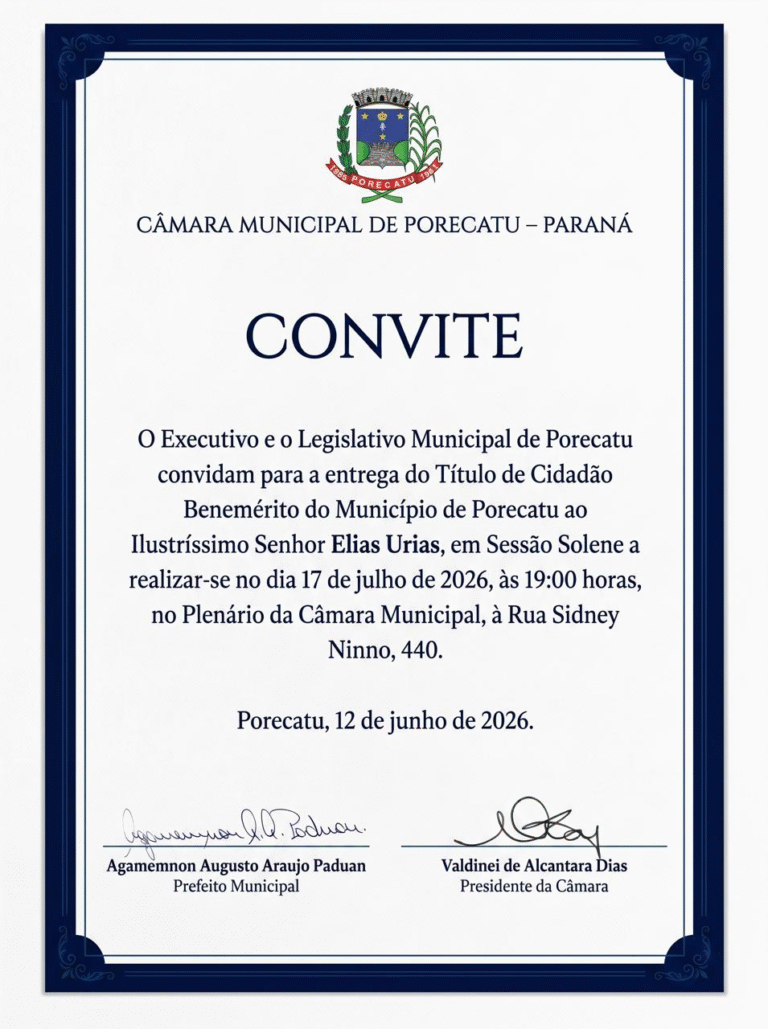 Entrega de Título de Cidadão Benemérito – Elias Urias