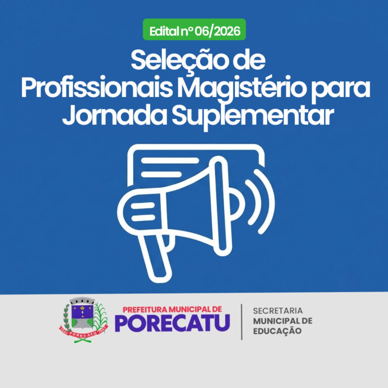 Seleção de Profissionais do Magistério para Jornada Suplementar – Edital nº 06/2026