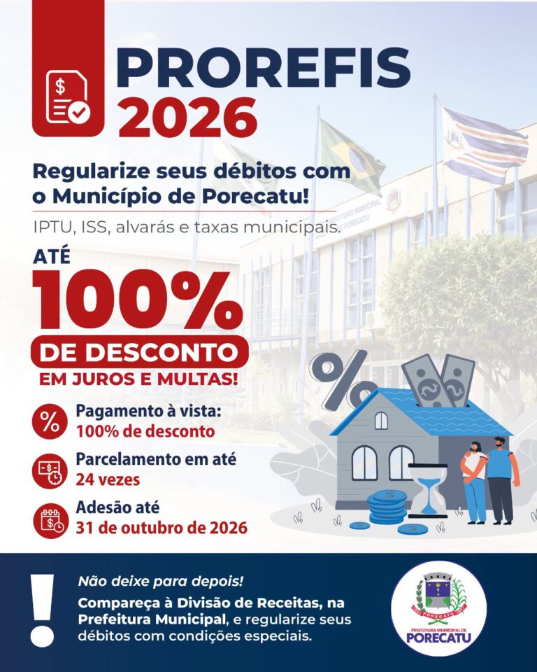 Programa de Recuperação Fiscal de Porecatu (PROREFIS) 2026